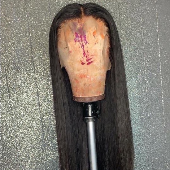 26” Black Front Lace Wig Unit Strait Style main image 6